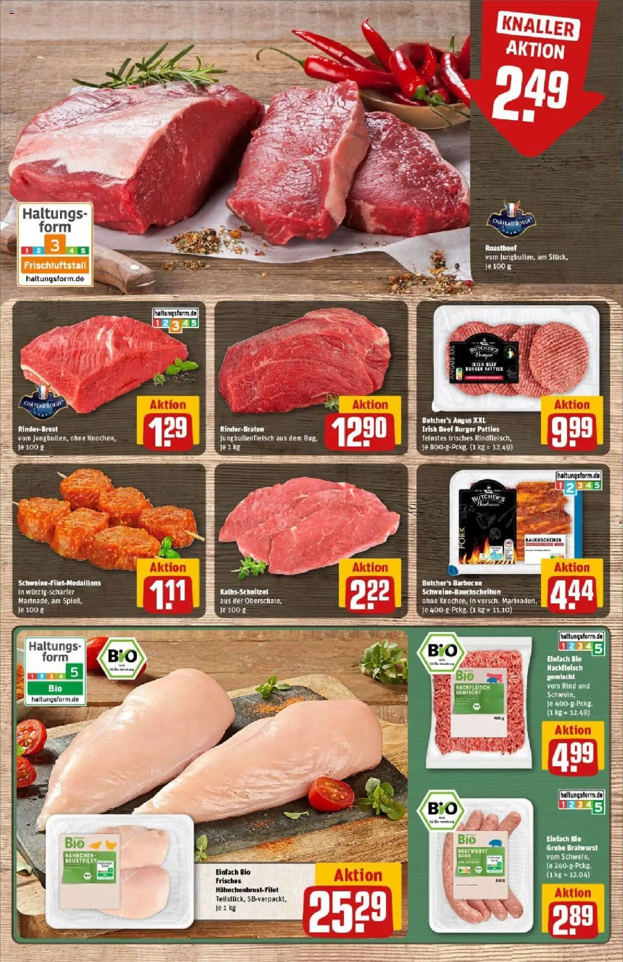 Rewe prospekt Erkelenz	 - gültig ab dem 11.08.2025 | Seite: 9 | Produkte: Rinderbraten, Hahnchen, Burger, Hackfleisch