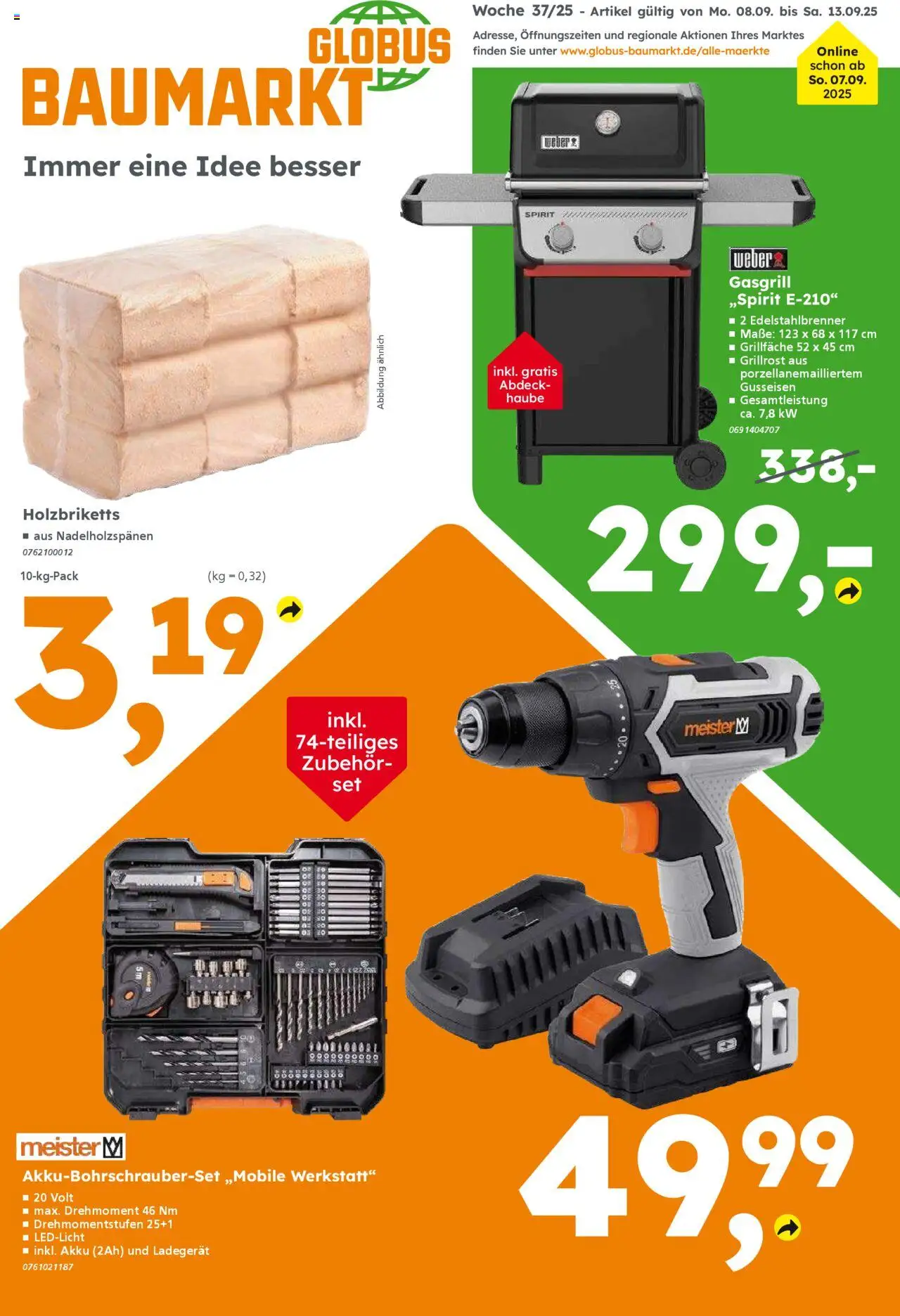 Globus Baumarkt Prospekt Sachsen-Anhalt – gültig ab 08.09.2025 | Seite: 1 | Produkte: Ladegerät