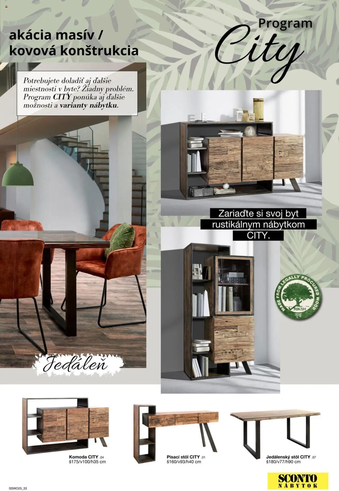 Nové Sconto nábytok akcie – leták je platný od 26.02.2025 | Strana: 33 | Produkty: Nábytok, Jedálenský stôl, Stôl, Písací stôl