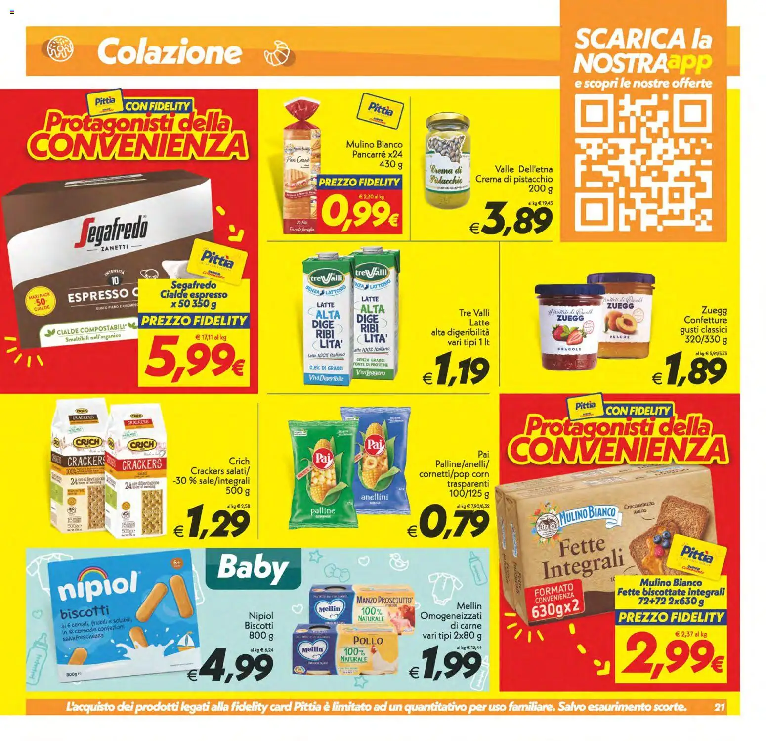Volantino SuperConveniente del 25.11.2025 | Pagina: 21 | Prodotti: Crema, Latte, Crackers, Fette biscottate