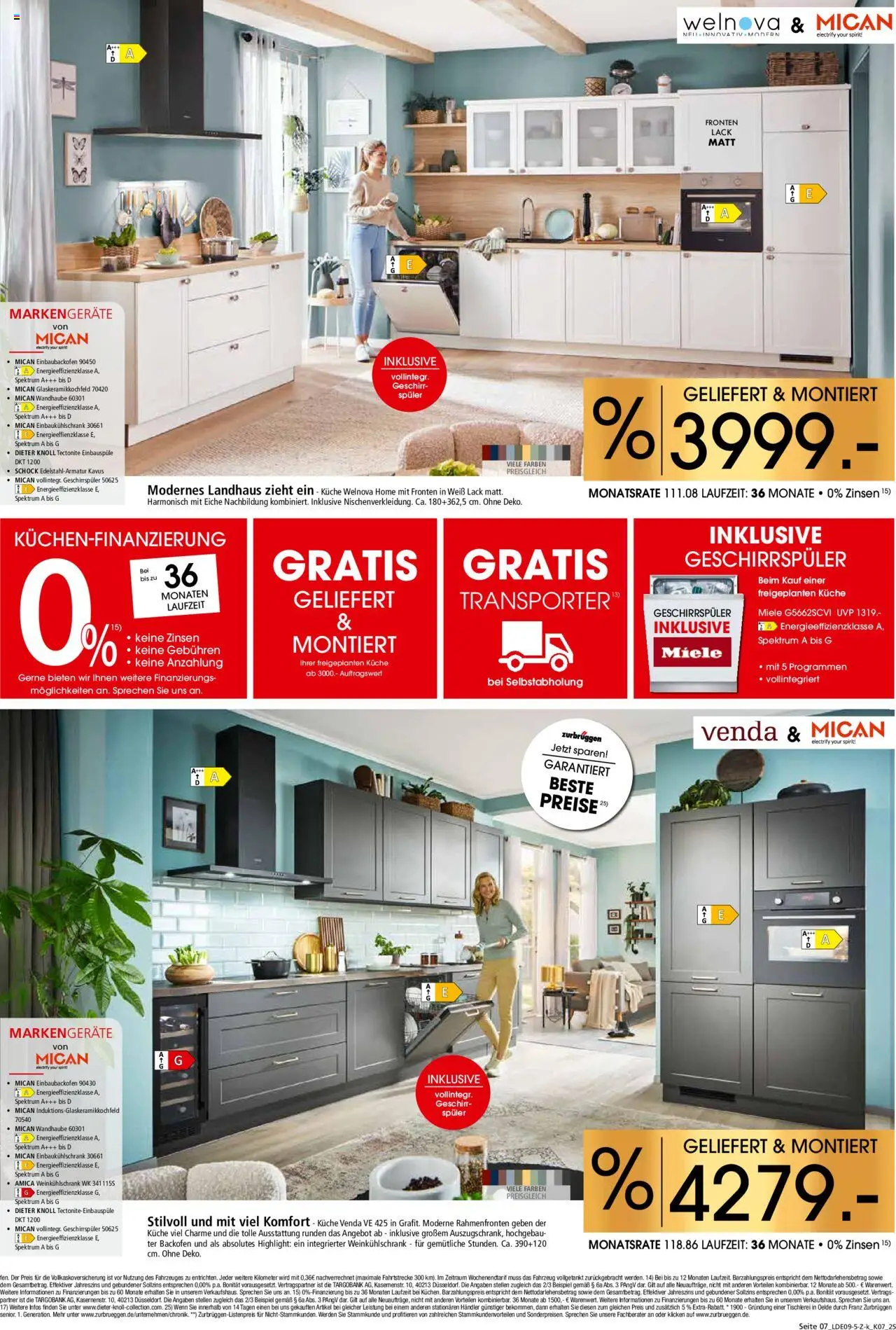 Zurbrüggen - Küchen für Ihr Zuhause – gültig ab 14.09.2025 | Seite: 7 | Produkte: Miele, Geschirrspüler, Küche, Backofen