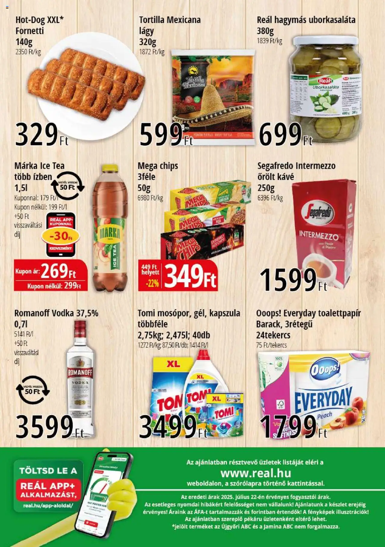 Reál akciós ujság - amely érvényes a következő dátumtól: 31.07.2025 | Oldal: 2 | Termékek: Chips, Tortilla, Kávé, Vodka