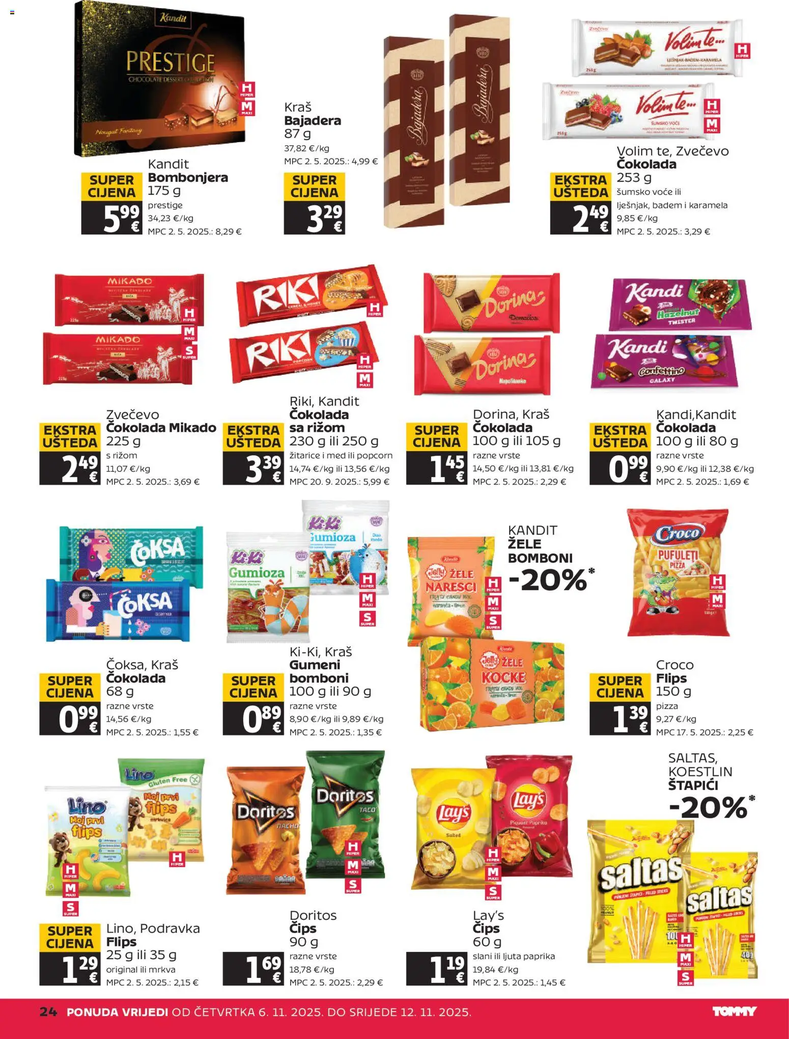 Tommy katalog | vrijedi od 06.11.2025 | Stranica: 24 | Proizvodi: Dorina, Badem, Karamela, Bombonjera