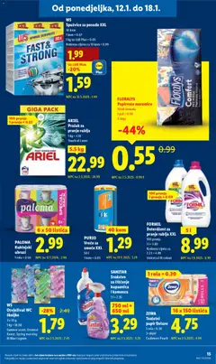 PURIO Vreće za smeće XXL, 50 l, 40 kom, 1 kom = 0.03 - Pregled kataloga iz trgovine Lidl, vrijedi od 12.01.2026 | Stranica: 15
