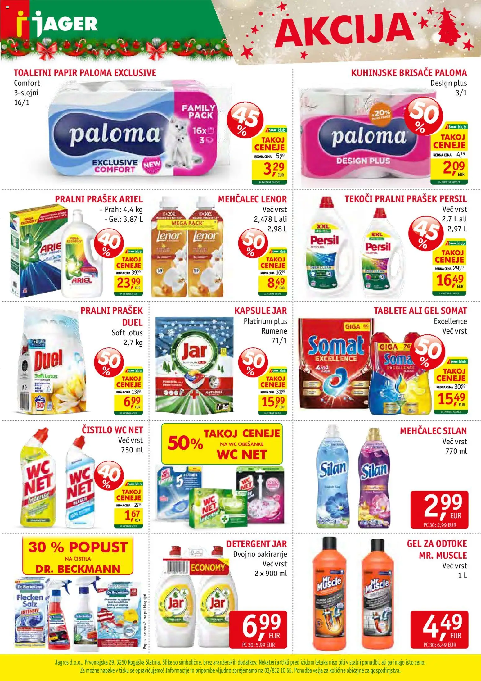 Novi Jager katalog ponudbe – veljaven od 17.12.2025 | Stran: 15 | Izdelki: Prašek, Pralni prašek, Toaletni papir, Detergent
