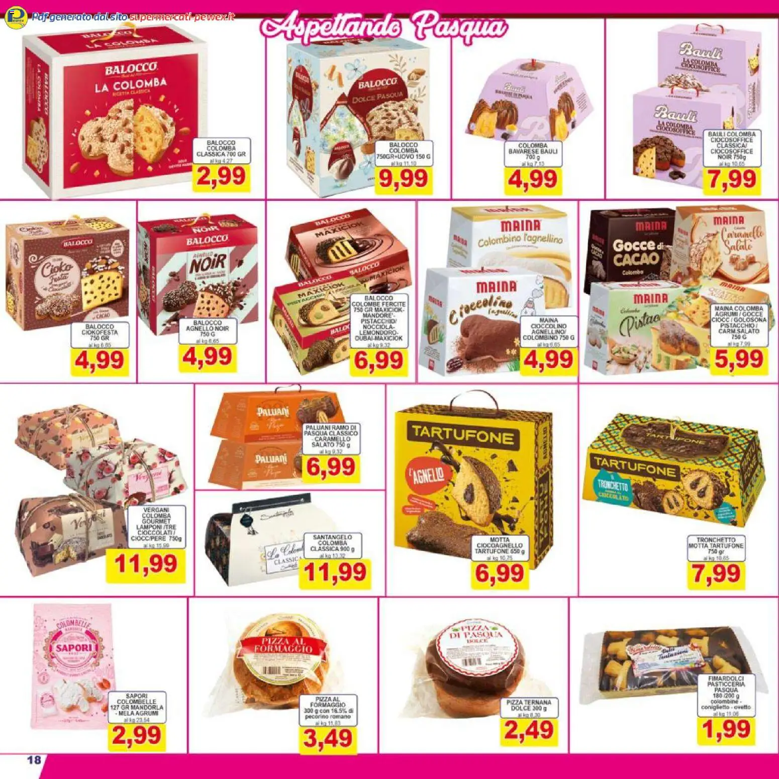 Volantino Pewex del 17.03.2026 | Pagina: 18 | Prodotti: Lamponi, Agrumi, Cacao, Pecorino