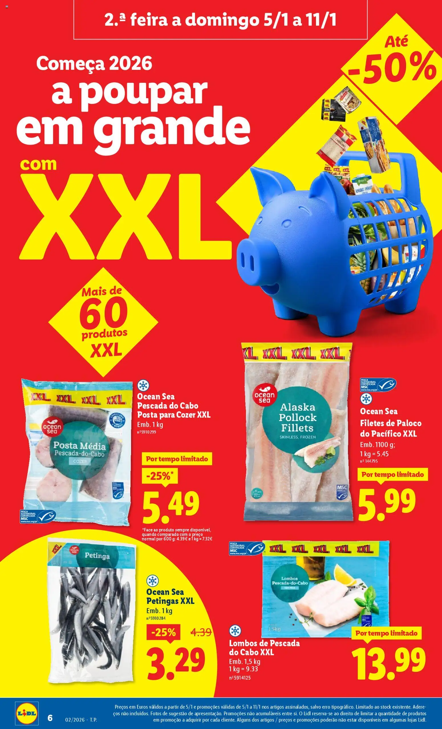 Lidl folheto │ válido de 05.01.2026 | Página: 6 | Produtos: Cabo, Pescada, Pescada do cabo
