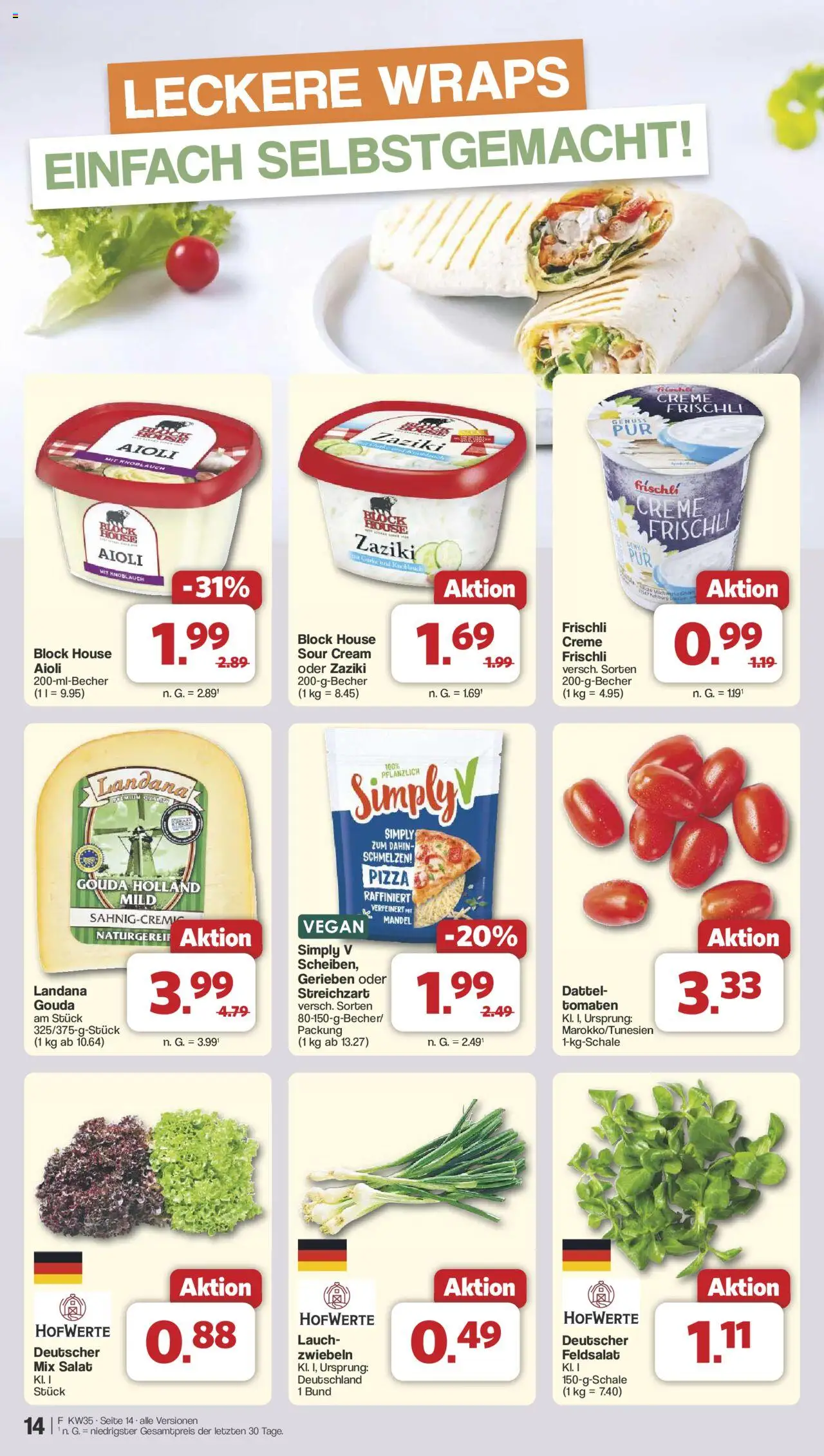 Famila Nordwest Prospekt 	 - gültig ab dem 25.08.2025 | Seite: 16 | Produkte: Gouda, Knoblauch, Pizza, Salat