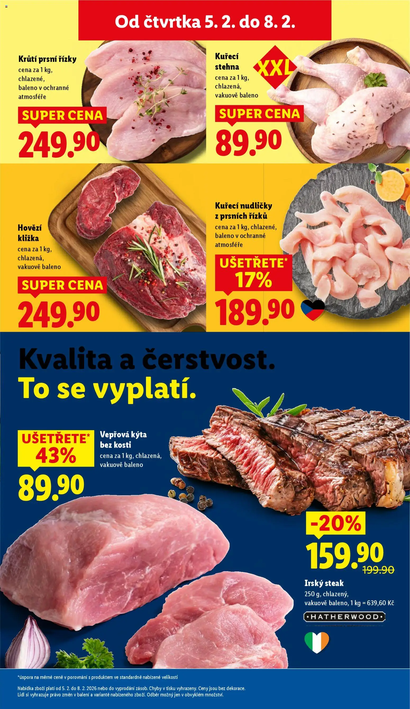 Lidl leták od 05.02.2026 | Strana: 13 | Produkty: Hovězí, Kýta bez kosti, Kýta, Kuřecí stehna