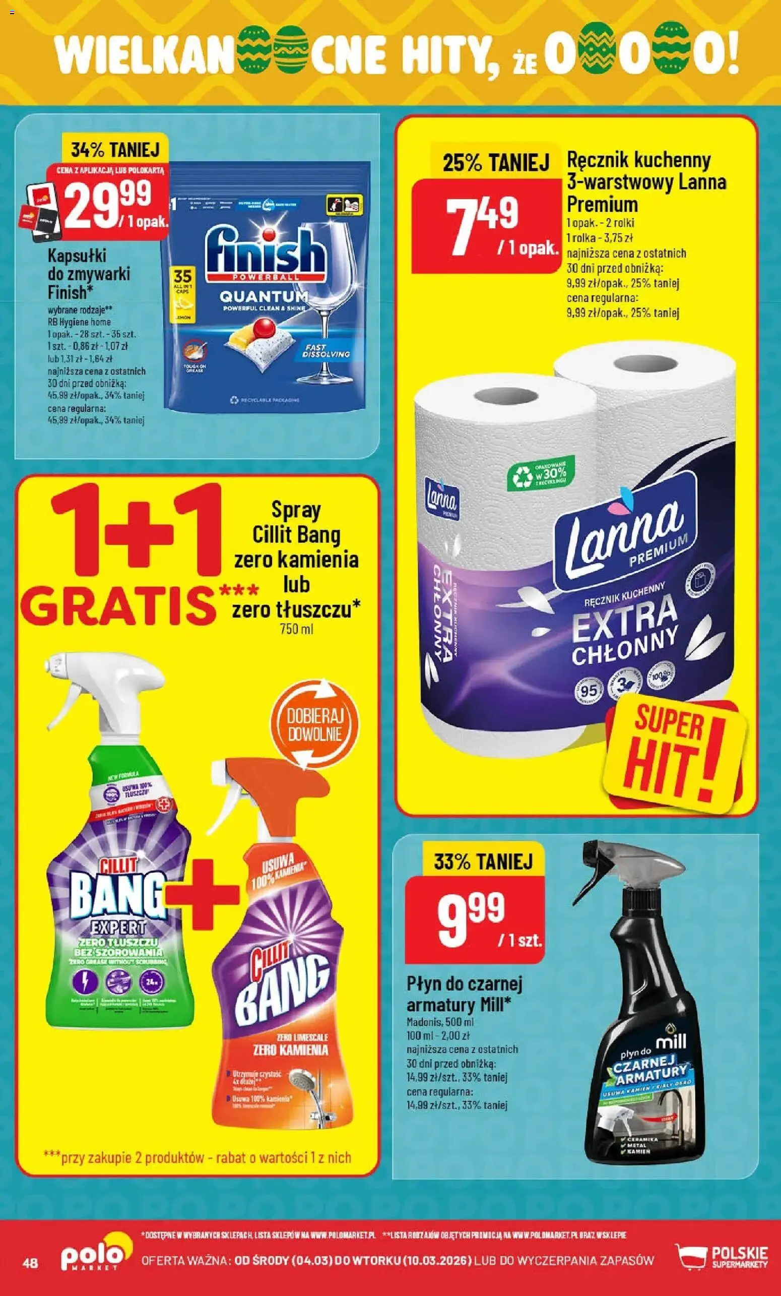 POLOmarket gazetka od 04.03.2026 | Strona: 48 | Produkty: Rolki, Finish
