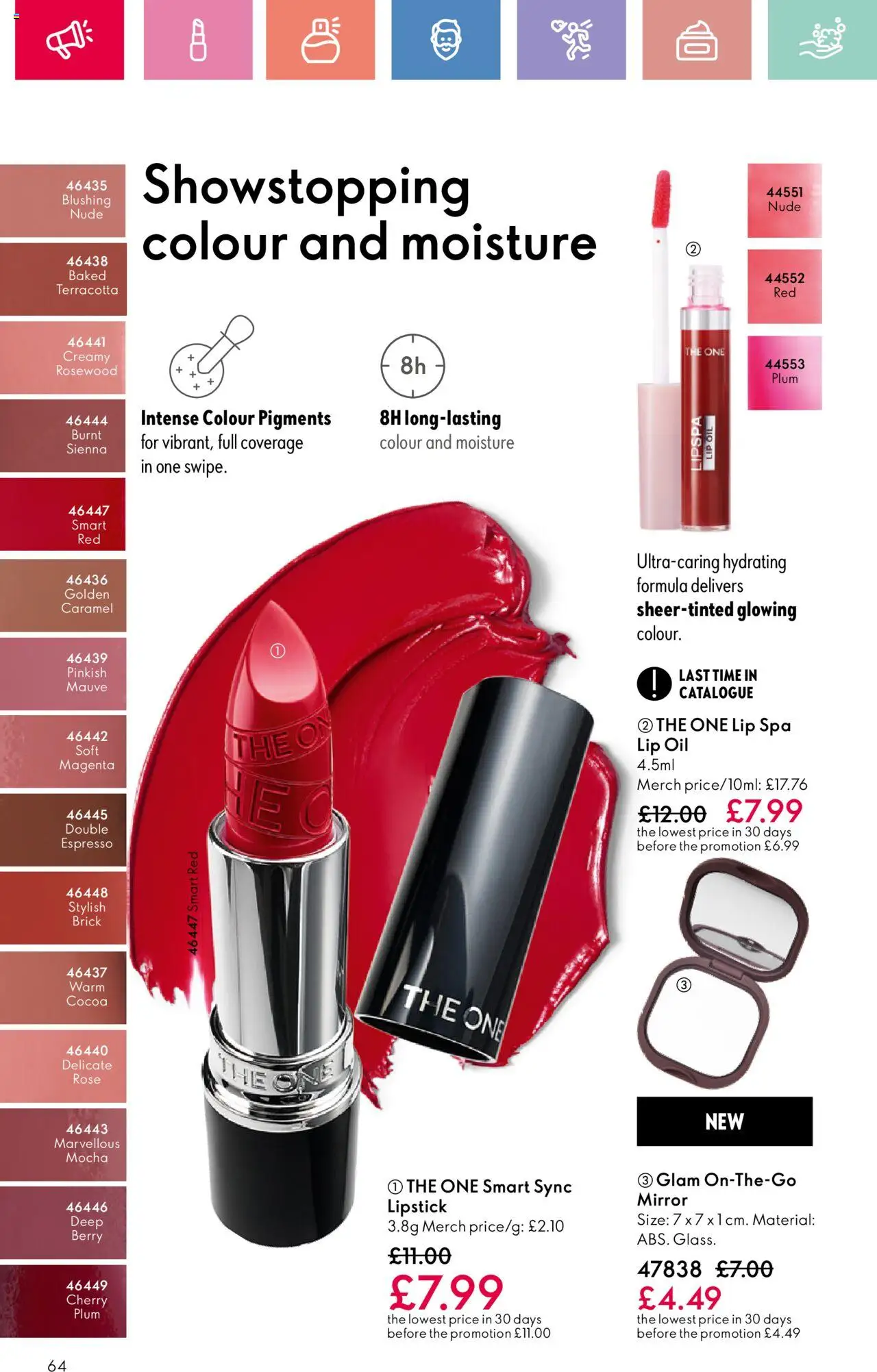  | Page: 64 | Products: Mirror, Lipstick, Oil, Cocoa