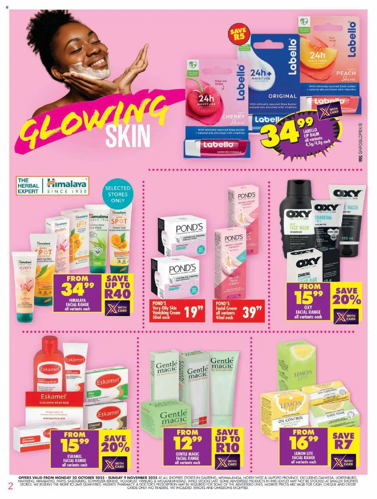 New Shoprite catalogue – valid from 20.10.2025 | Page: 2 | Products: Serum, Cream, Lemon, Peach