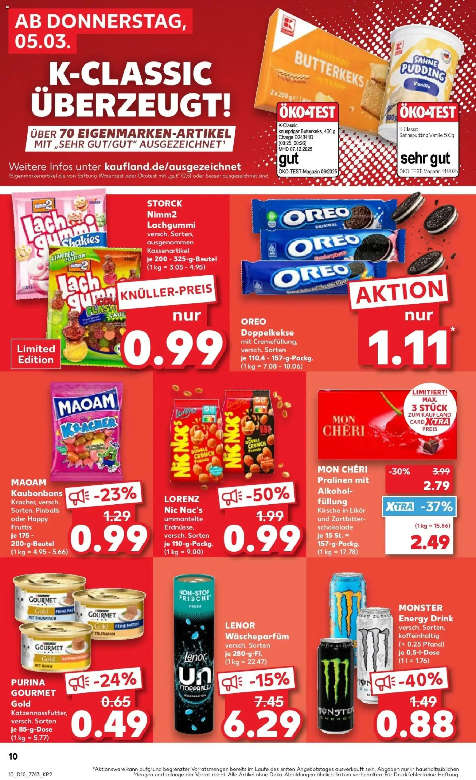 Kaufland Prospekt Nördlingen	 – gültig ab 02.03.2026 | Seite: 22 | Produkte: Likör, Pudding, Purina gourmet gold, Sahne