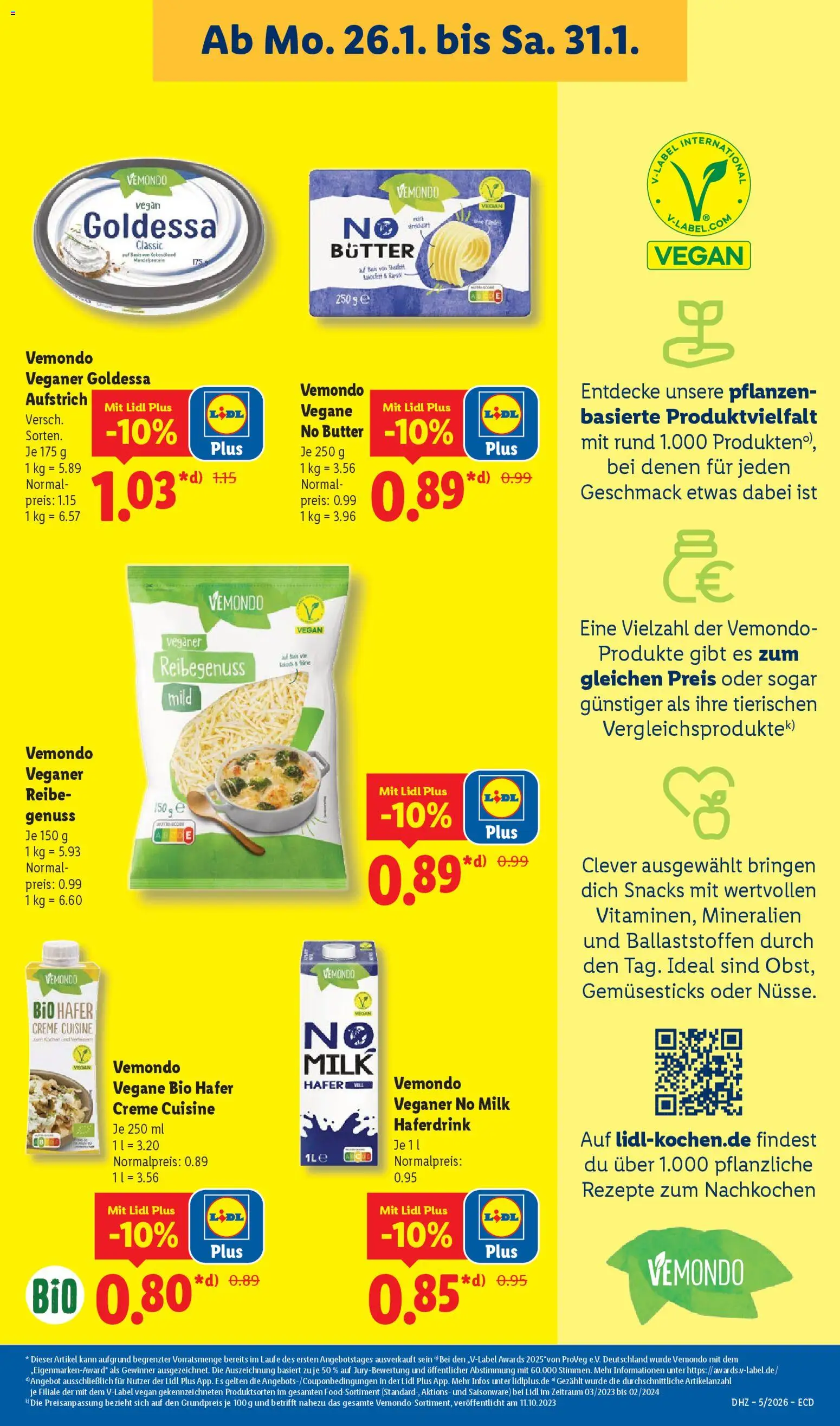 Lidl - Prospekt – gültig ab 26.01.2026 | Seite: 19 | Produkte: Butter, Creme, Haferdrink