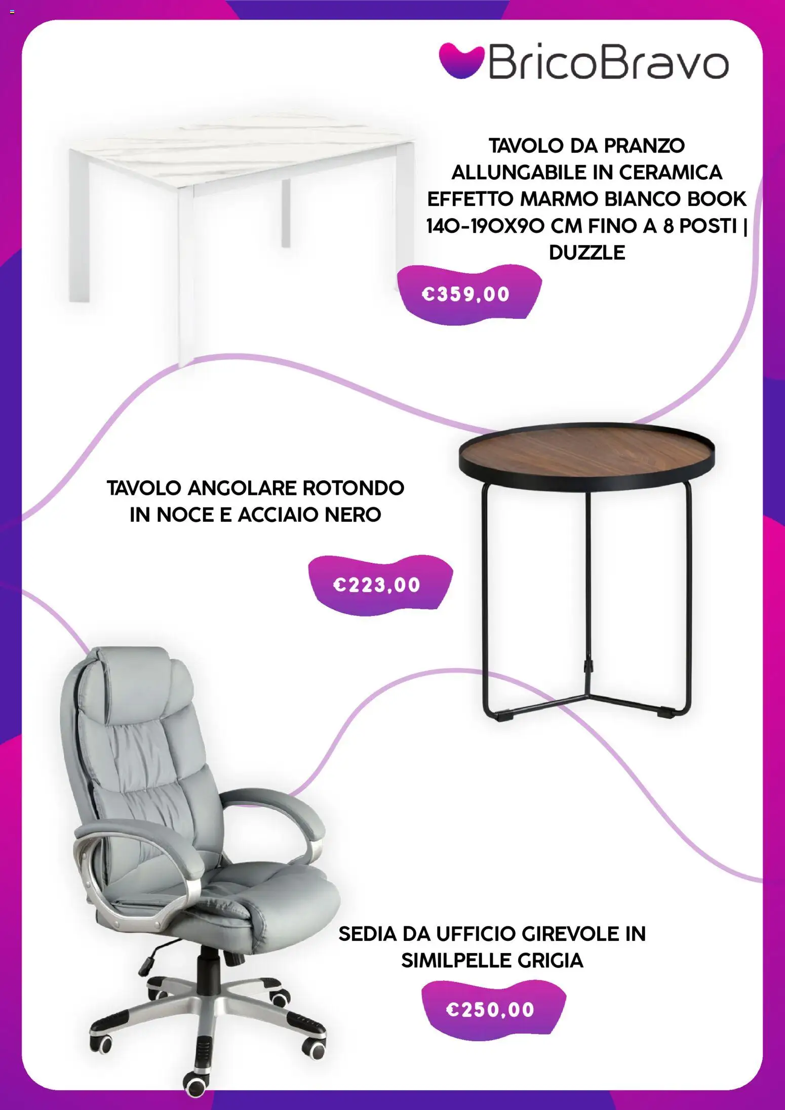 Volantino Brico Bravo del 06.04.2026 | Pagina: 2 | Prodotti: Tavolo, Sedia