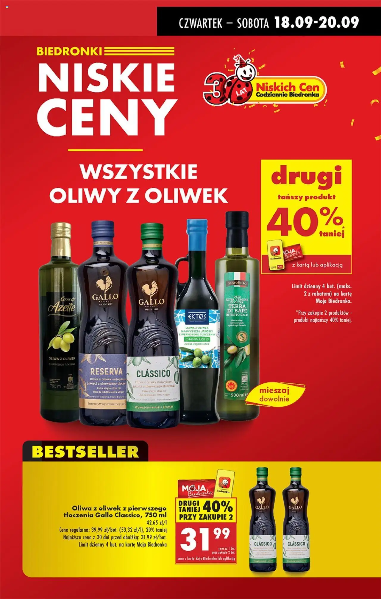 Biedronka gazetka - Oferta w tym tygodniu od 18.09.2025 | Strona: 5 | Produkty: Karta, Oliwa z oliwek