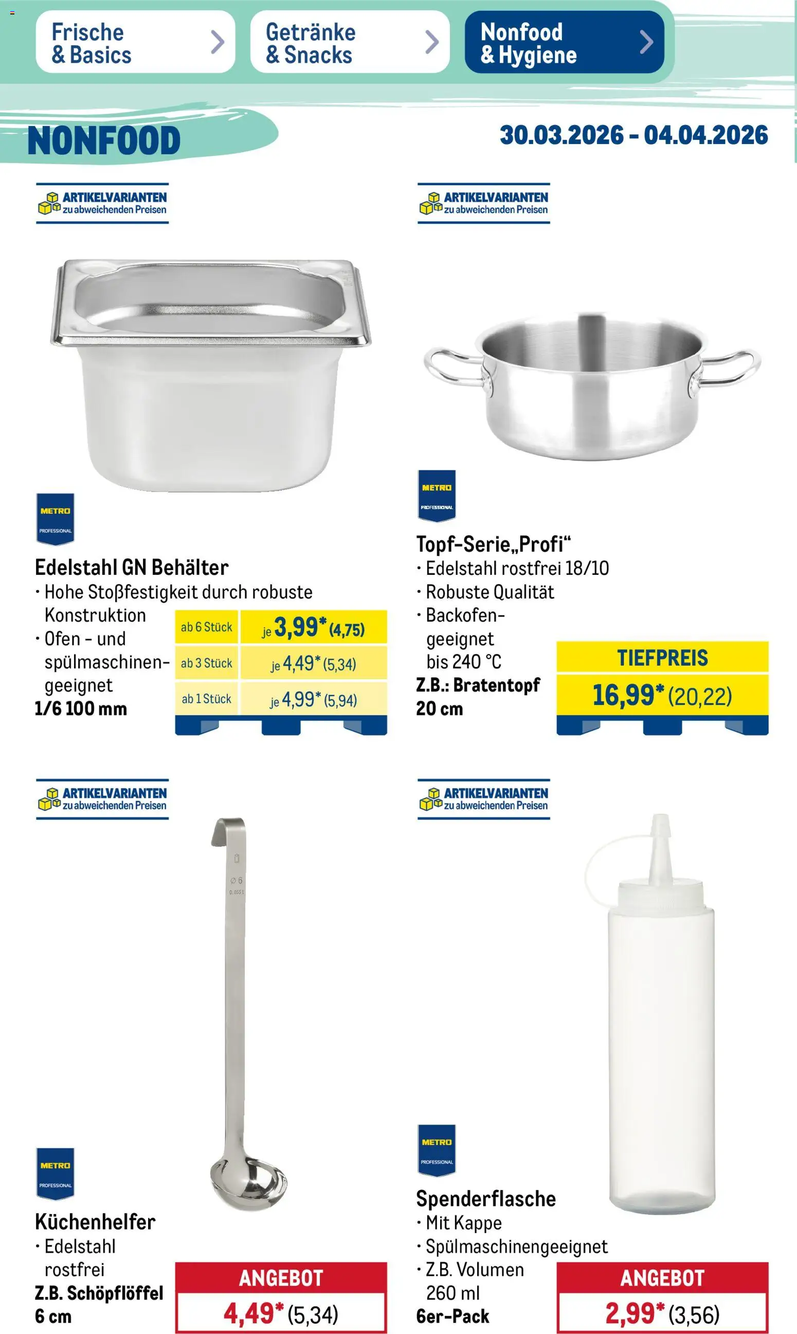 Metro Prospekt 	 – gültig ab 30.03.2026 | Seite: 42 | Produkte: Ofen, Backofen, Kappe