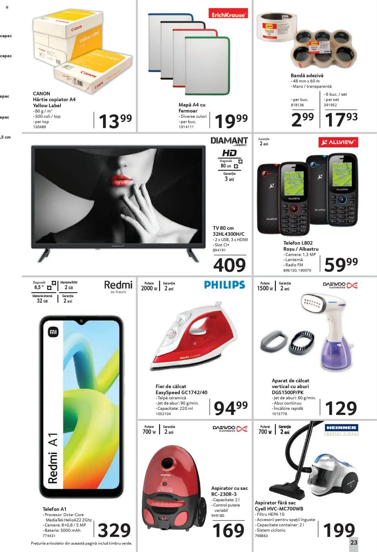 Catalog Selgros - Sibiu – valabil de la 22.08.2025 | Pagină: 23 | Produse: Enginar, Fier de călcat, Cameră, Top