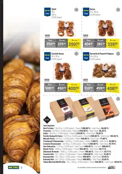 31.12.2025 tarihinden itibaren geçerli olan Metro kataloğu önizlemesi | Sayfa: 8 | Ürünler: Simit, Frambuazlı cheesecake, Mozaik pasta