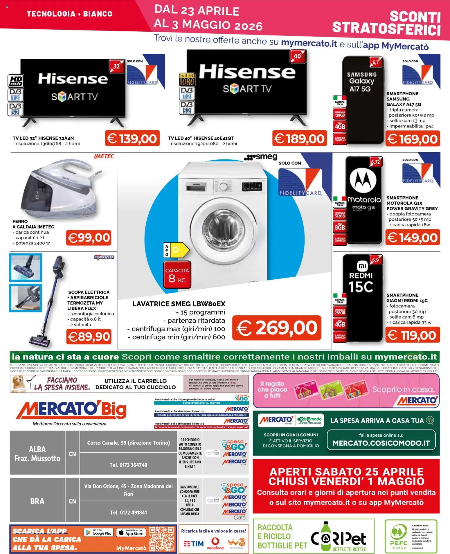 Volantino Mercatò del 23.04.2026 | Pagina: 28 | Prodotti: Scopa elettrica, Caldaia, Scopa, Fotocamera