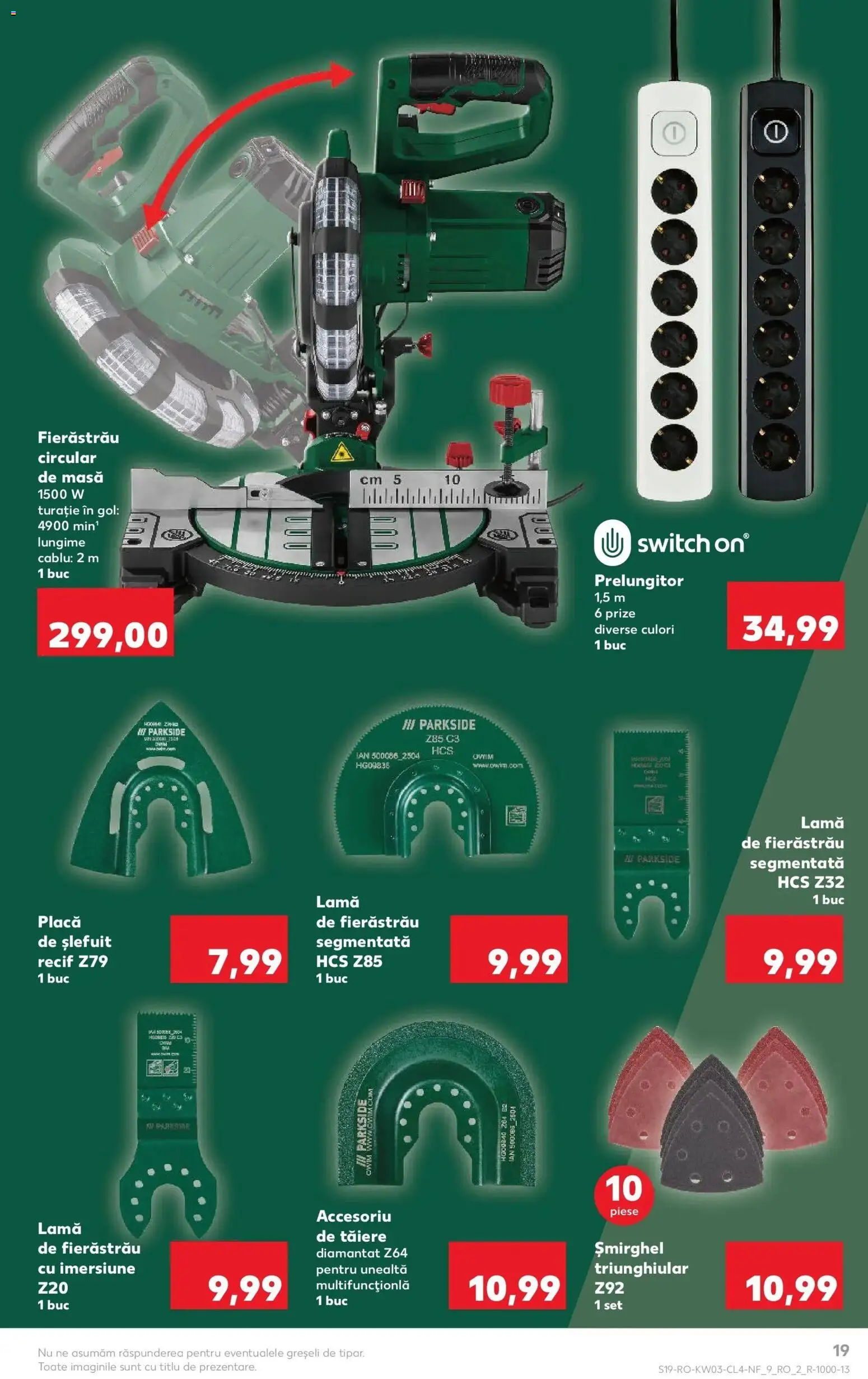 Noul catalog Kaufland – valabil de la 14.01.2026 | Pagină: 19 | Produse: Prize, Prelungitor, Cablu, Masă
