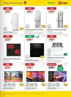Merkur katalog akcije – veljaven od 04.03.2026 | Stran: 9 | Izdelki: Televizor, Zamrzovalnik, Pomivalni stroj, Vgradni pomivalni stroj