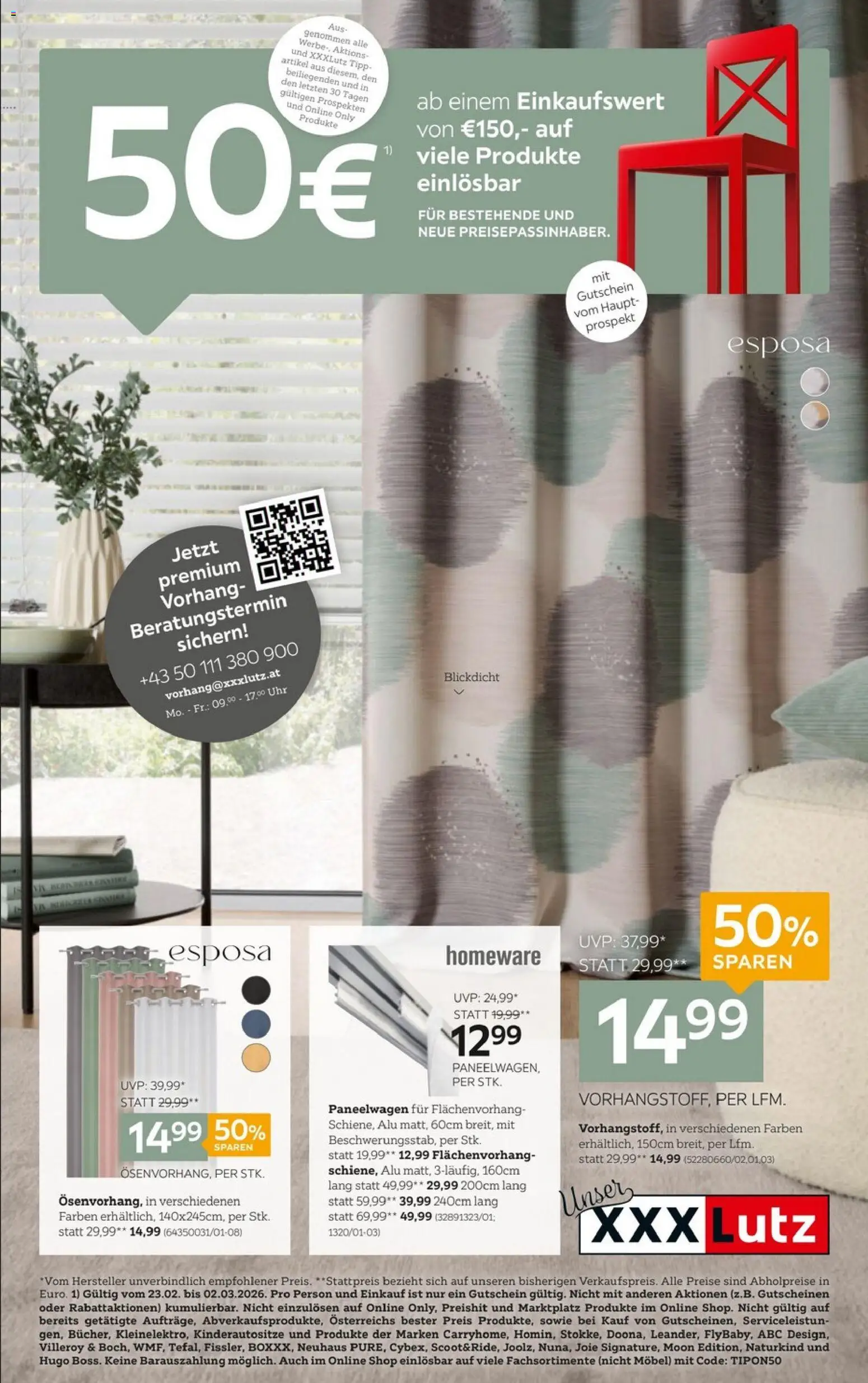 XXXLutz Heimtextilien gültig ab 23.02.2026 | Seite: 1 | Produkte: Uhr