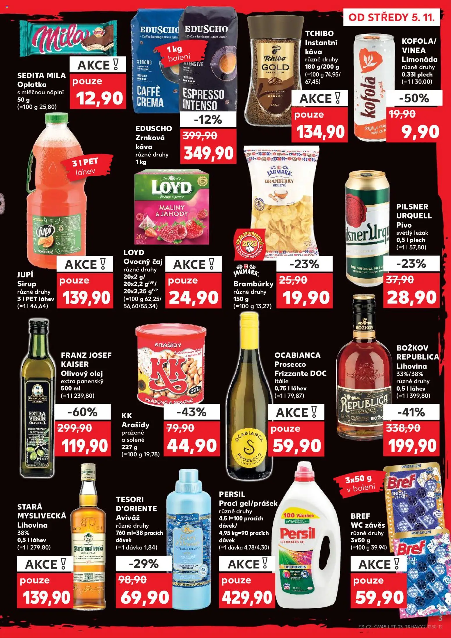 Kaufland leták - Liberec od 05.11.2025 | Strana: 3 | Produkty: Limonáda, Arašídy, Stará myslivecká, Sirup