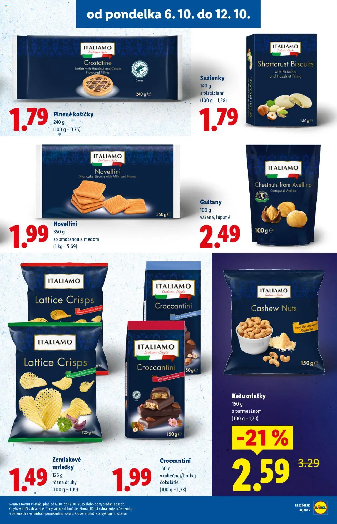 Nové Lidl akcie – leták je platný od 06.10.2025 | Strana: 29 | Produkty: Gaštany