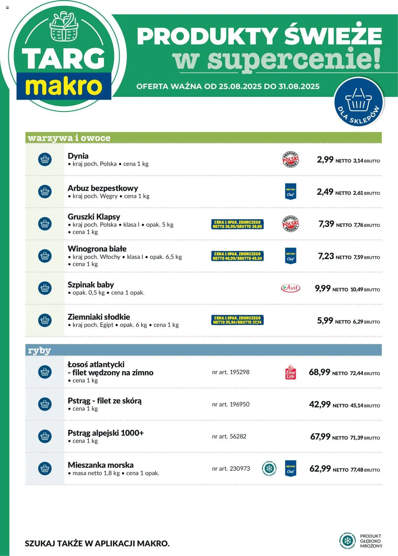 Makro Gazetka - Oferta świeża w super cenach od 25.08.2025 | Strona: 6 | Produkty: Arbuz, Winogrona, Ziemniaki, Owoce