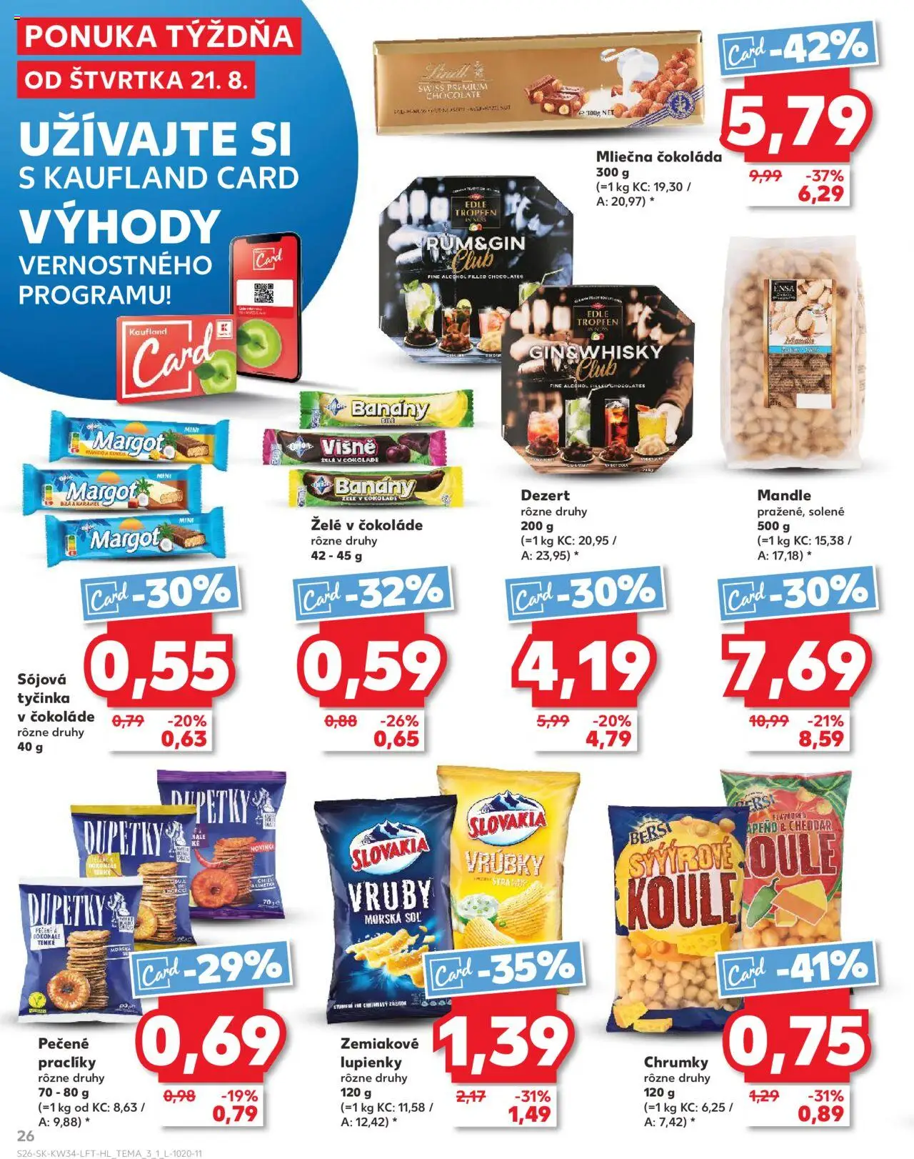 Kaufland Bratislava-Avion │ platný od 21.08.2025 | Strana: 26 | Produkty: Banány, Čokoláda, Soľ, Višne