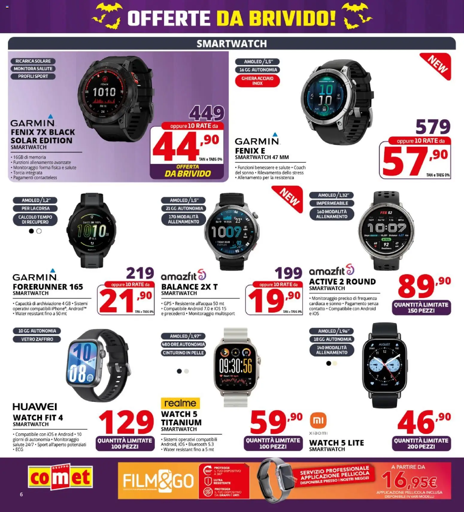 Volantino Comet del 23.10.2025 | Pagina: 6 | Prodotti: Huawei, Iphone, Torcia, Smartwatch