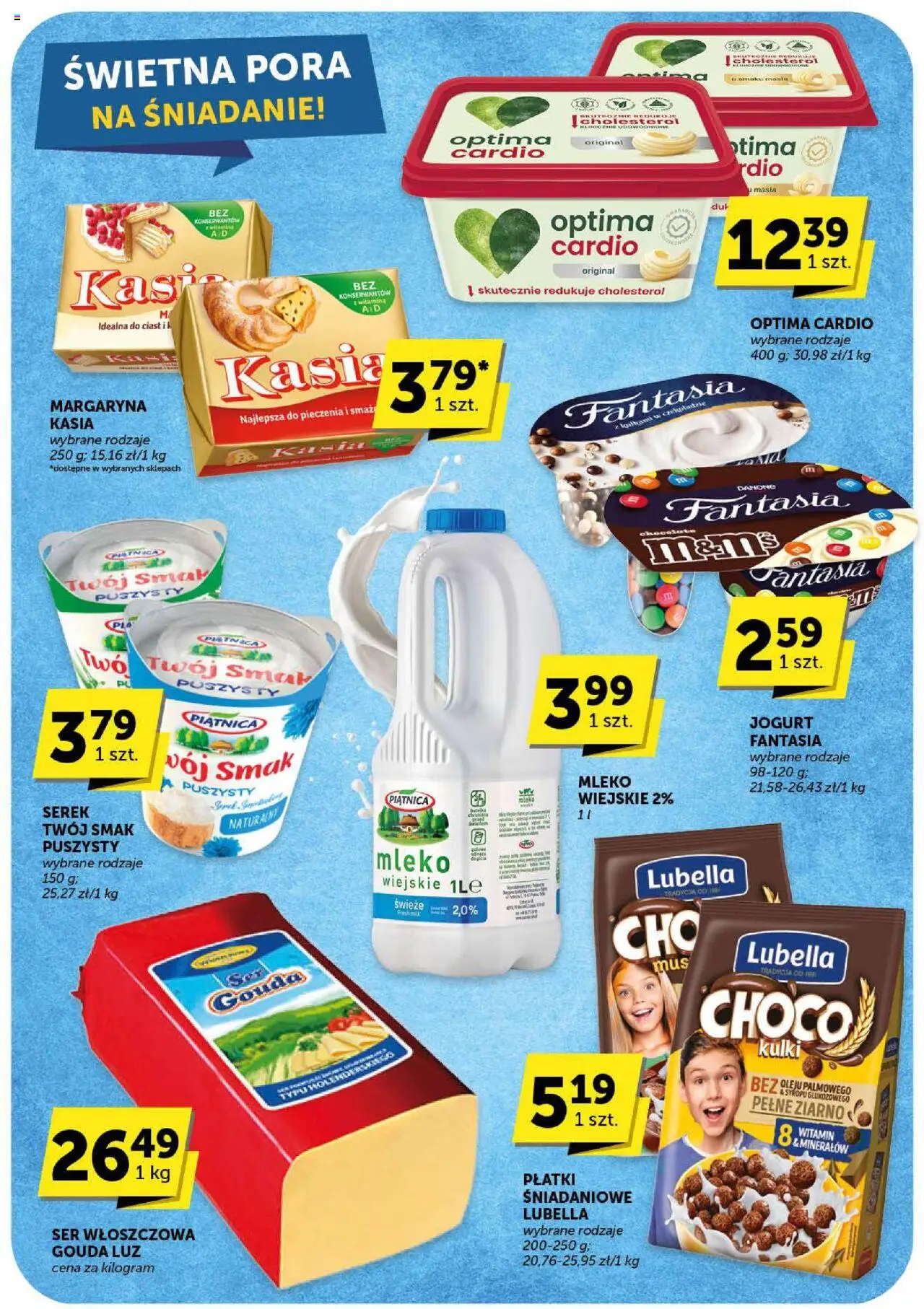 Euro Sklep Gazetka od 21.08.2025 | Strona: 22 | Produkty: Optima cardio, Płatki śniadaniowe, Margaryna, Jogurt
