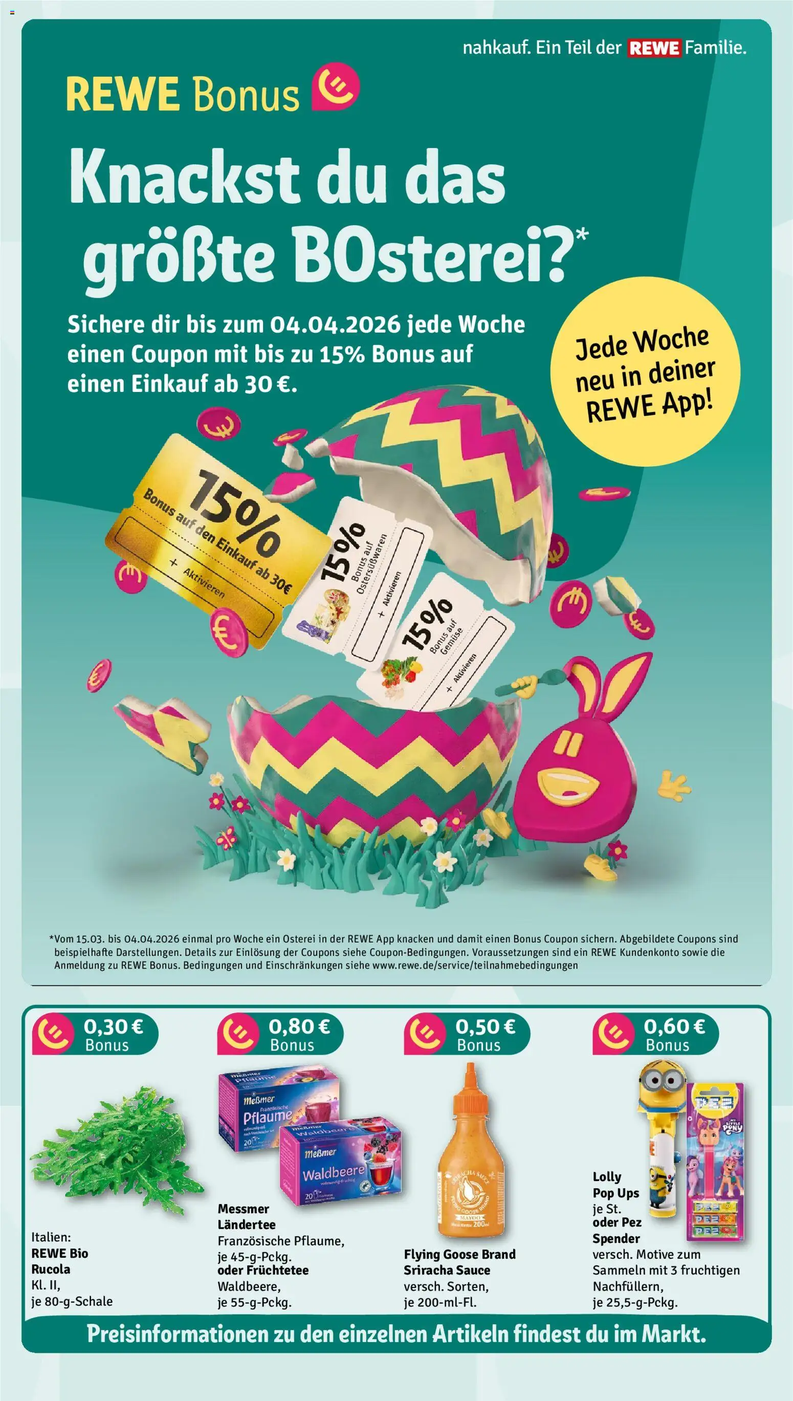 Nahkauf Prospekt – gültig ab 16.03.2026 | Seite: 4 | Produkte: Messmer, Rucola, Gemüse