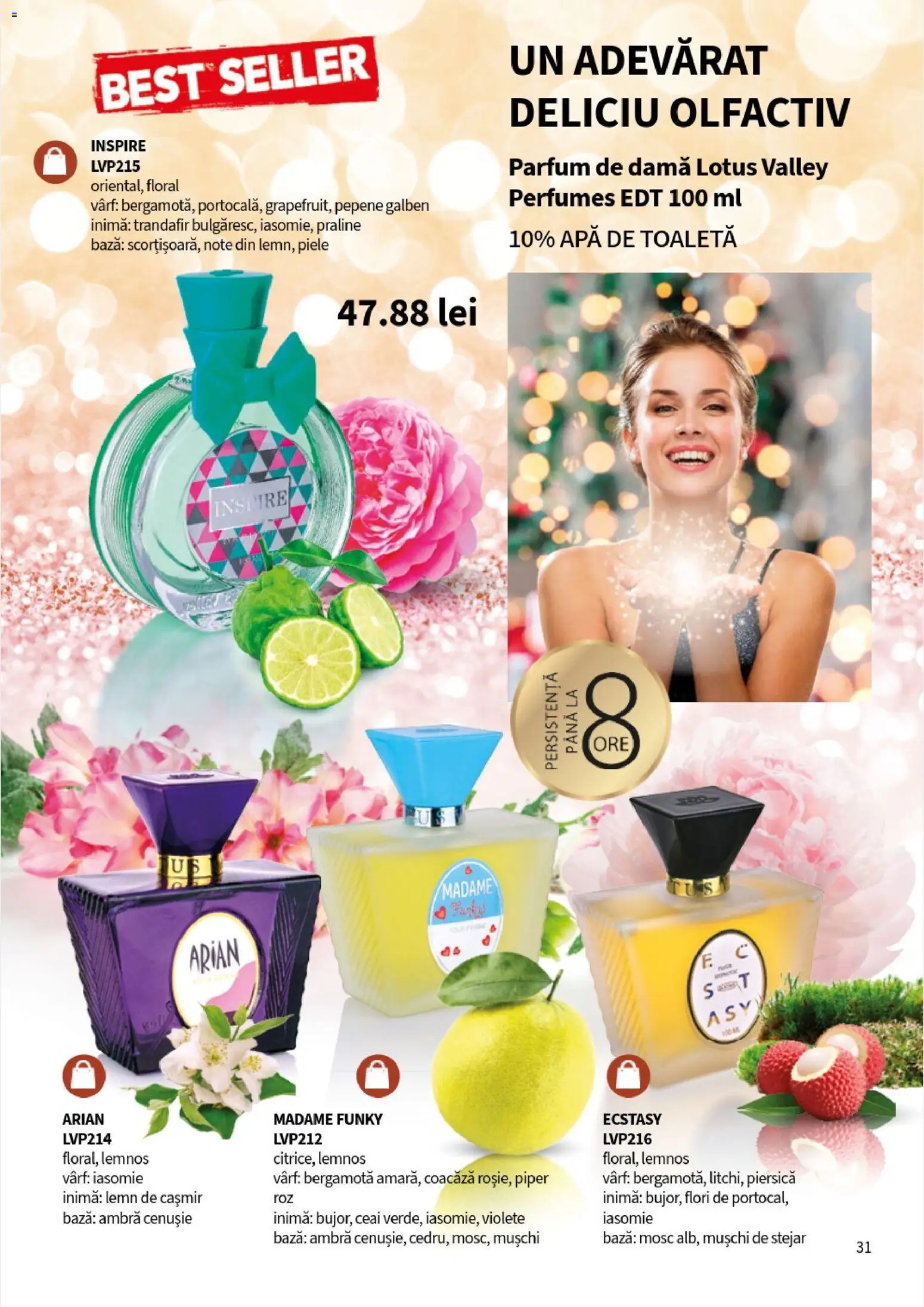 Noul catalog Lady’s – valabil de la 10.11.2025 | Pagină: 33 | Produse: Piersică, Pepene Galben, Apă de toaletă, Piper