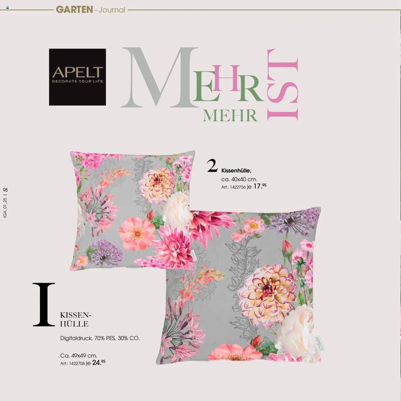 Zurbrüggen Garten Trends 2025 - gültig ab dem 18.02.2025 | Seite: 98 | Produkte: Hülle, Kissen
