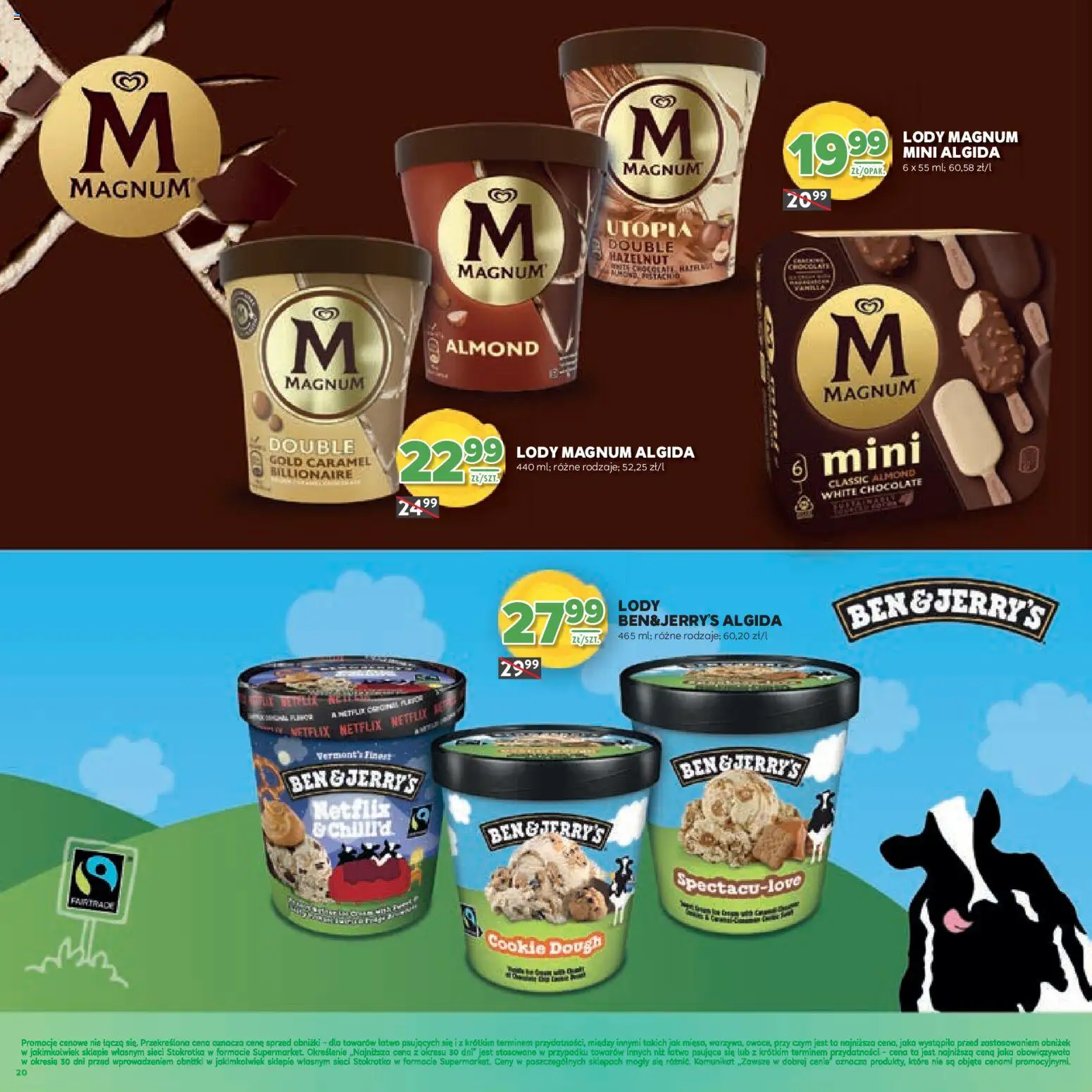 Stokrotka Gazetka - Wiosenne Inspiracje od 26.02.2026 | Strona: 20 | Produkty: Stokrotka, Lody Magnum, Lody