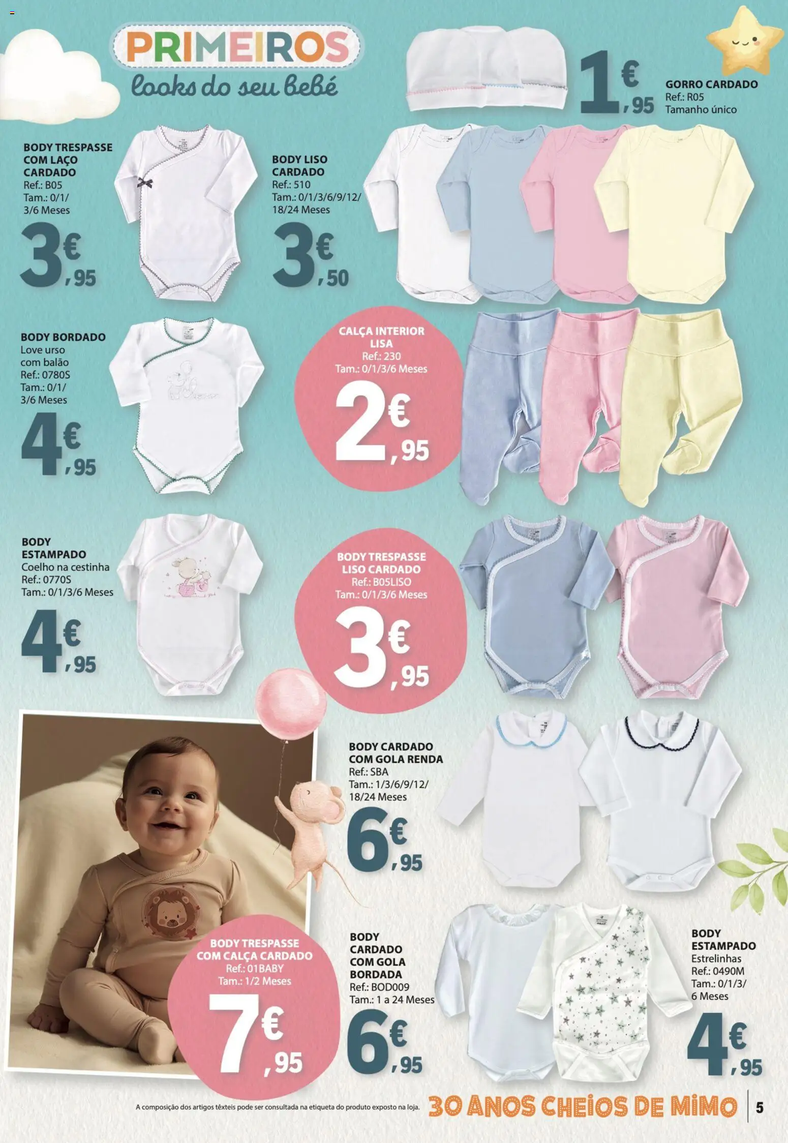 E.Leclerc Especial Bebé │ válido de 13.01.2026 | Página: 5 | Produtos: Coelho, Gorro, Calça