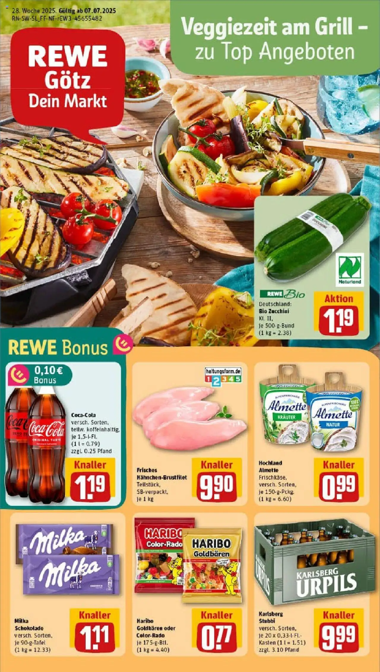 Rewe prospekt Ueberherrn	 - gültig ab dem 06.07.2025 | Seite: 3 | Produkte: Coca cola, Haribo, Cola, Schokolade