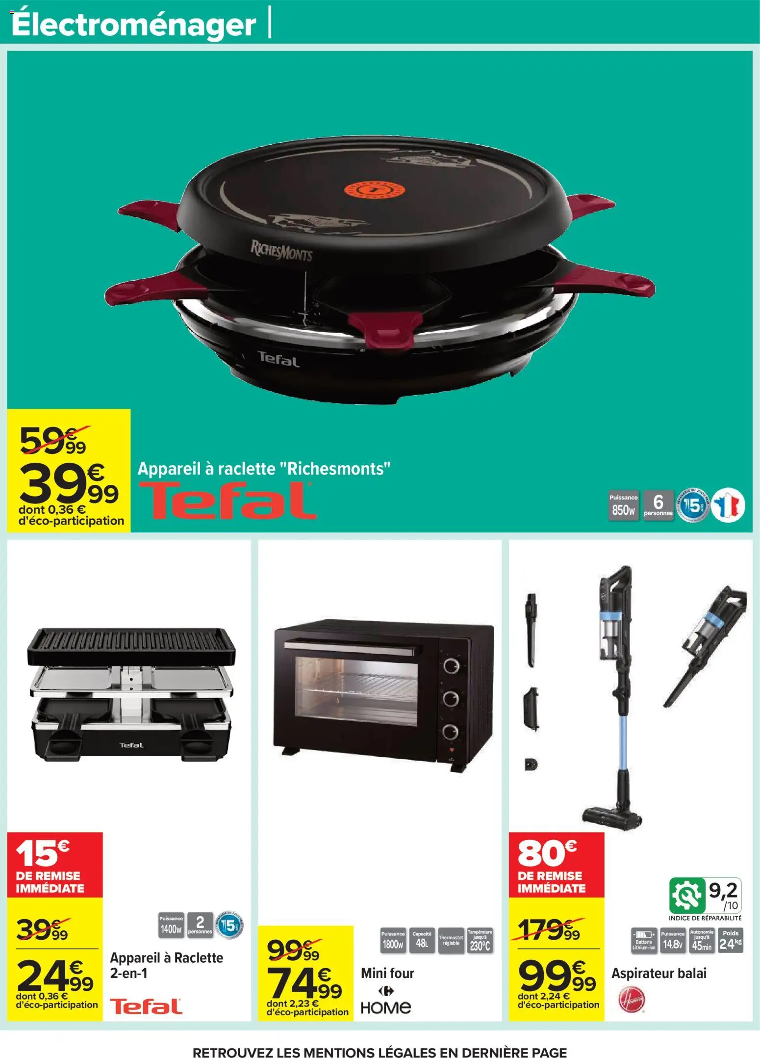 {H1} | Page: 84 | Produits: Four, Poids, Balai, Appareil à raclette