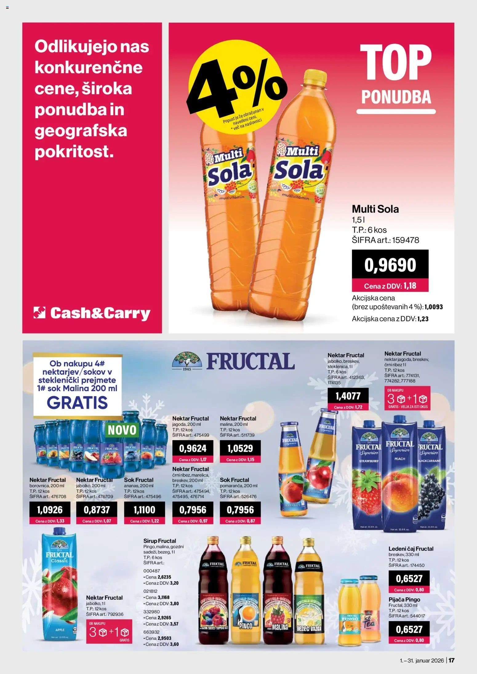 Novi Mercator katalog ponudbe – veljaven od 01.01.2026 | Stran: 17