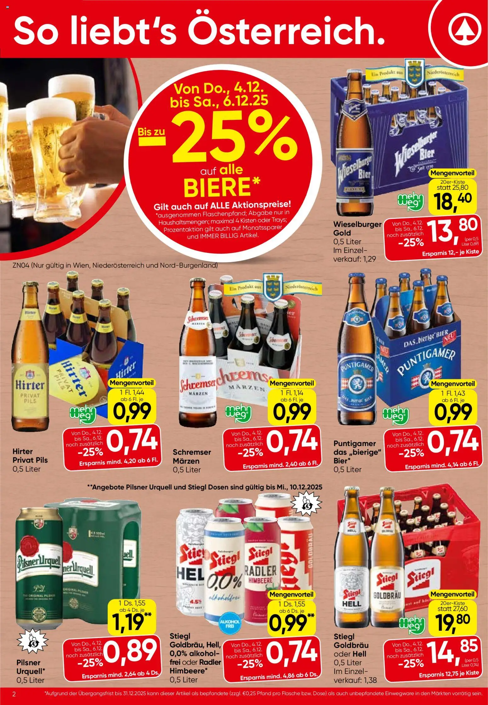 Spar Flugblatt - Tirol gültig ab 04.12.2025 | Seite: 2 | Produkte: Himbeere, Bier