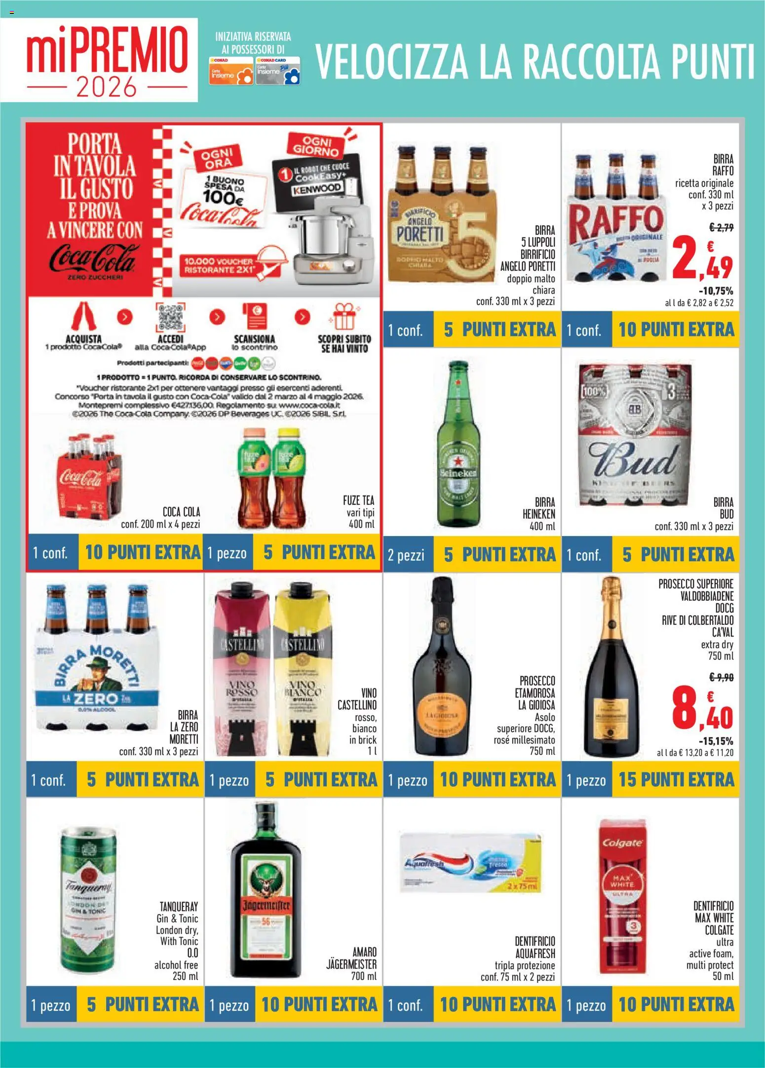 Volantino Conad del 26.03.2026 | Pagina: 8 | Prodotti: Dentifricio, Birra, The, Heineken
