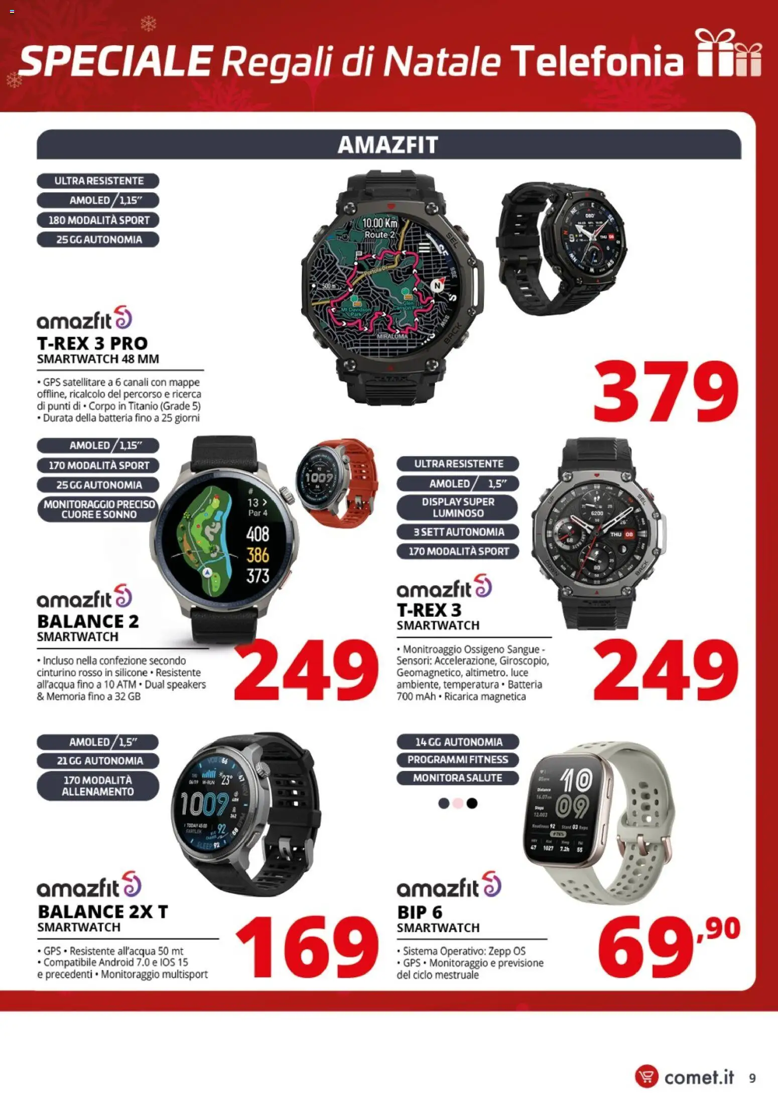 Volantino Comet del 12.12.2025 | Pagina: 9 | Prodotti: Satellitare, Smartwatch, Batteria