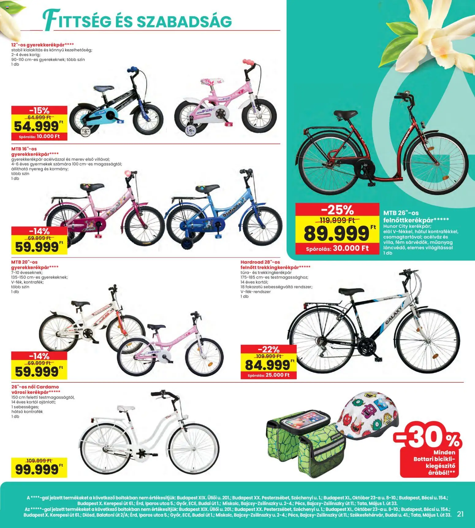 Interspar akciós ujság - amely érvényes a következő dátumtól: 23.04.2026 | Oldal: 21 | Termékek: Kerékpár, Bicikli