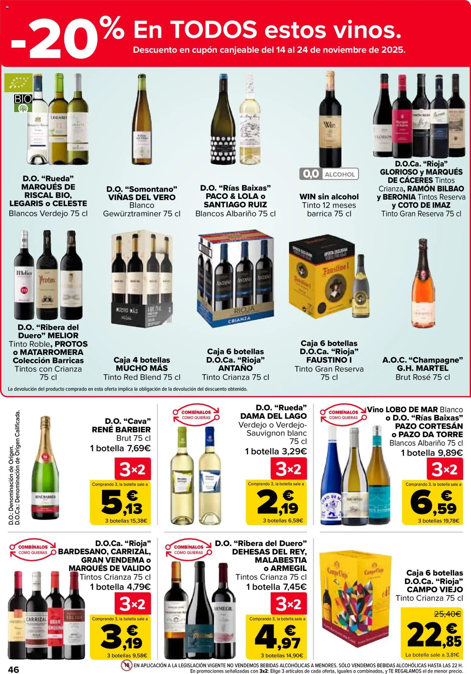 Carrefour folleto │ válido desde el 28.10.2025 | Página: 48 | Productos: Vino, Té, Caja
