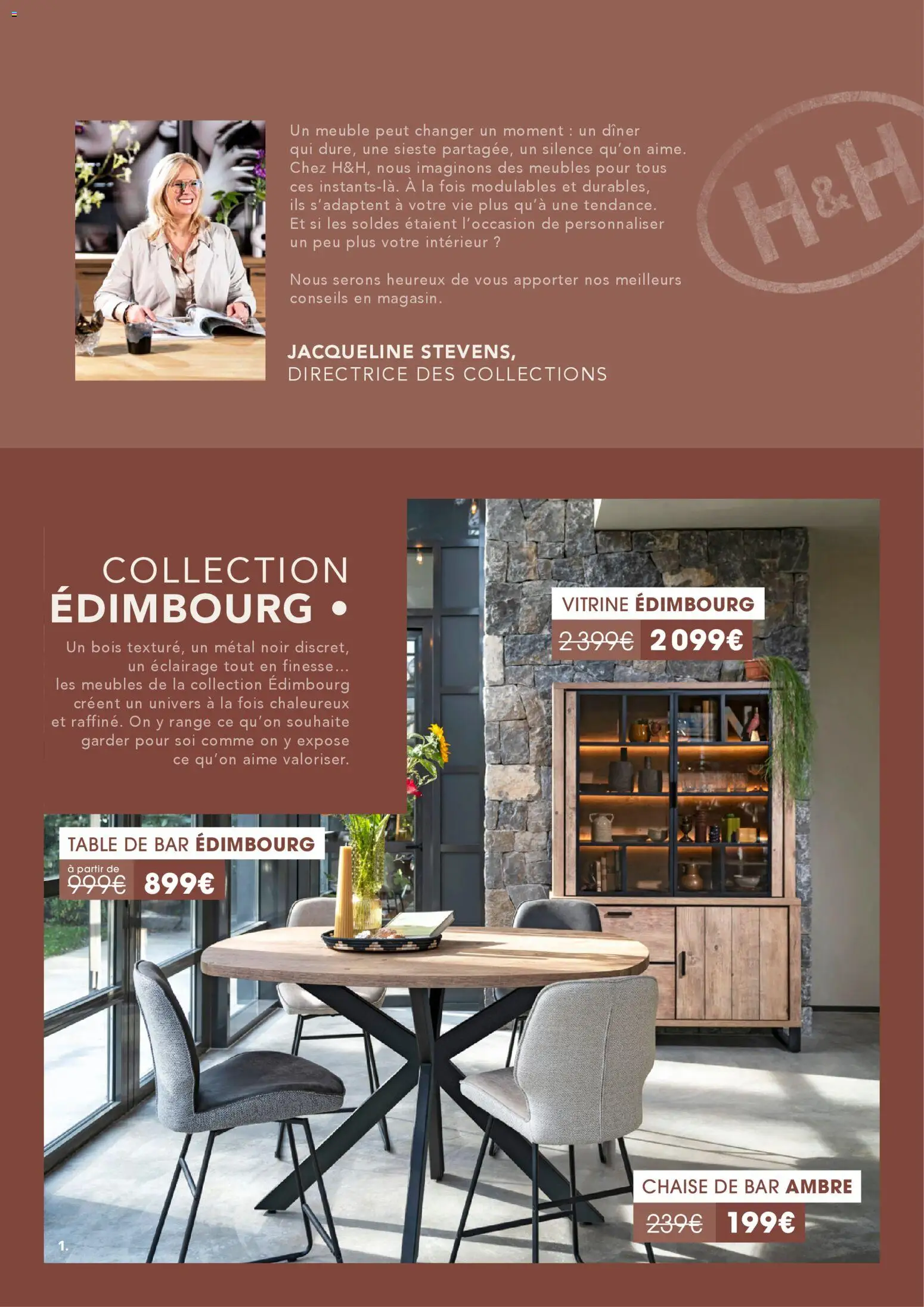 {H1} | Page: 2 | Produits: Vitrine, Table, Chaise, Chaise de bar