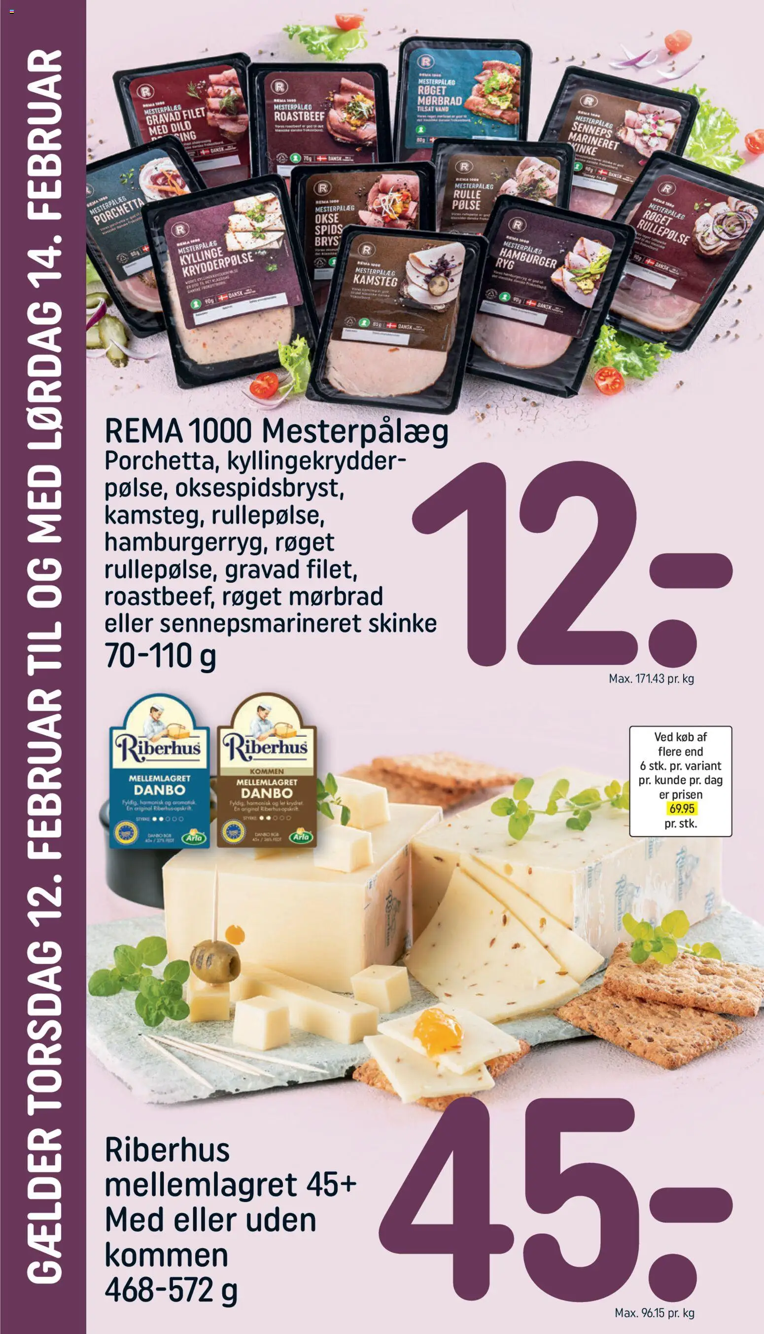 Rema 1000 tilbudsavis – gyldig fra 12.02.2026 | Side: 2 | Produkter: Skinke, Dild, Rullepølse, Roastbeef