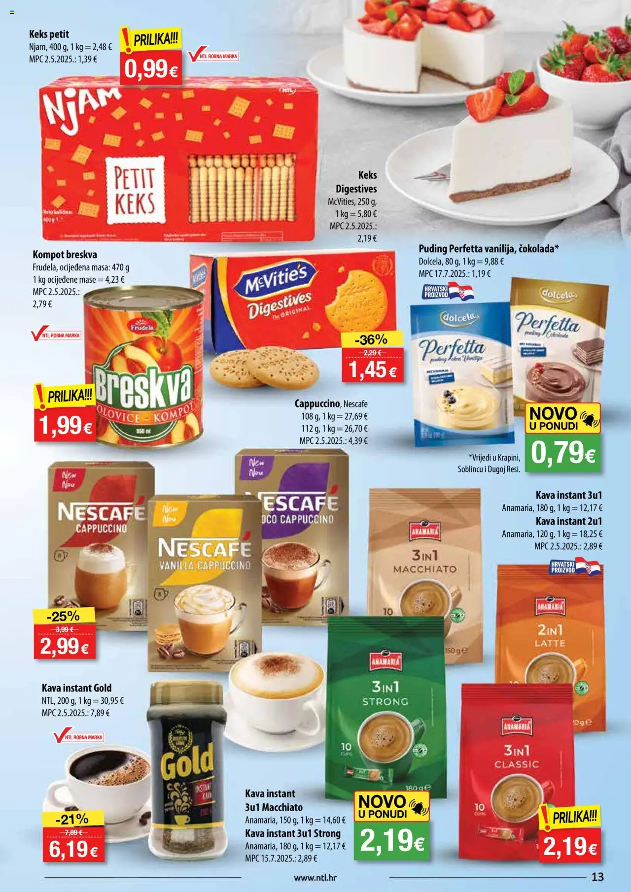 NTL katalog | vrijedi od 06.08.2025 | Stranica: 13 | Proizvodi: Nescafe, Kava, Puding, Keks