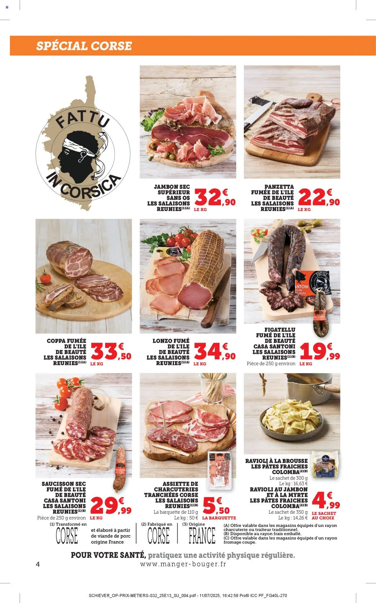  | Page: 4 | Produits: Viande de porc, Saucisson, Saucisson sec, Jambon